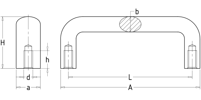 橢圓拉手（鋁）